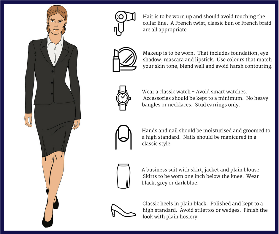 Cabin Crew Assessment Day grooming standards - ladies