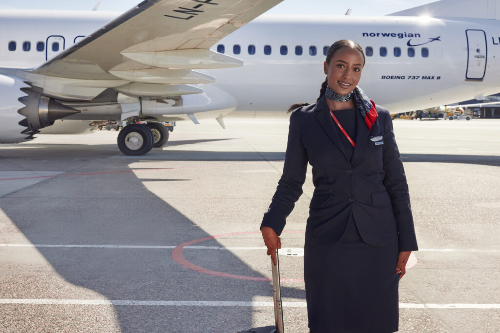 A NORWEGIAN AIR SHUTTLE FLIGHT ATTENDANT