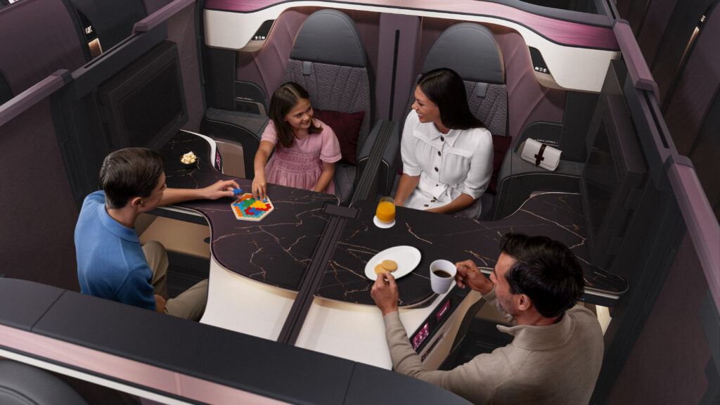 the Qatar Airways Qsuite Netxgen