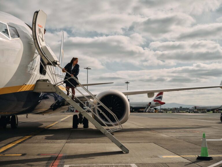 a Ryanair cabin crew member
