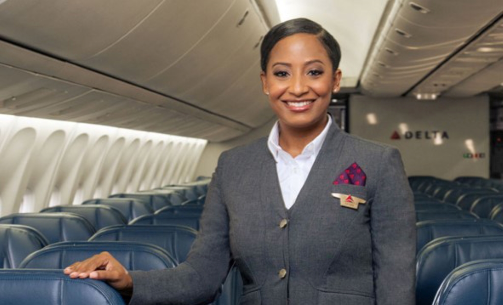 a Delta Air Lines flight attendant