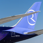 the tailwing of a riyadh air bowing 787 dreamliner