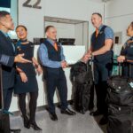 jetblue crew members at the gate