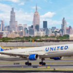 a united airlines plane at newark