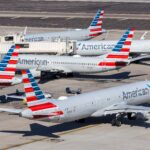 American Airlines planes at the gate