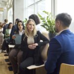 candidates talking at an assessment day