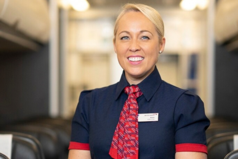 a member of british airways cabin crew
