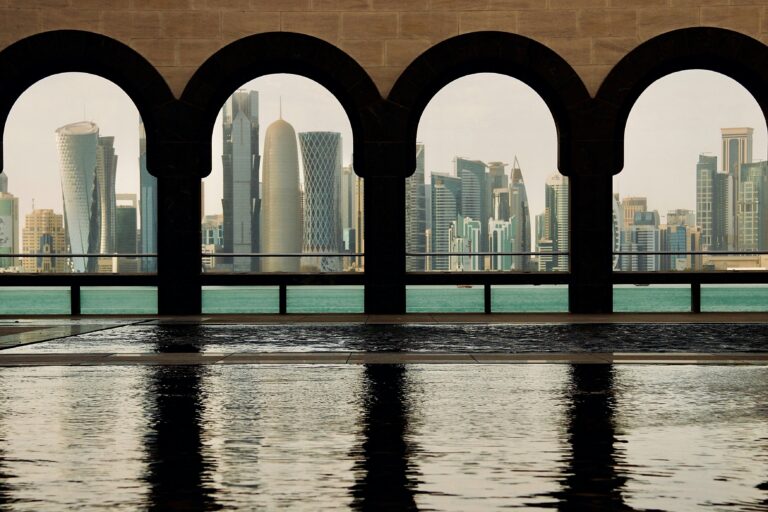 th skyline of Doha